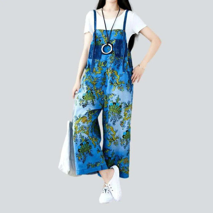 Chinese ornament women's denim jumpsuit | Jeans4you.shop