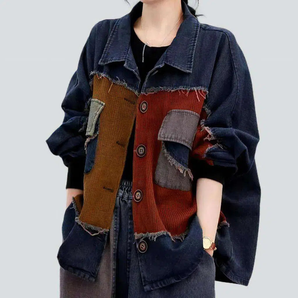Chore distressed jean jacket
 for women | Jeans4you.shop