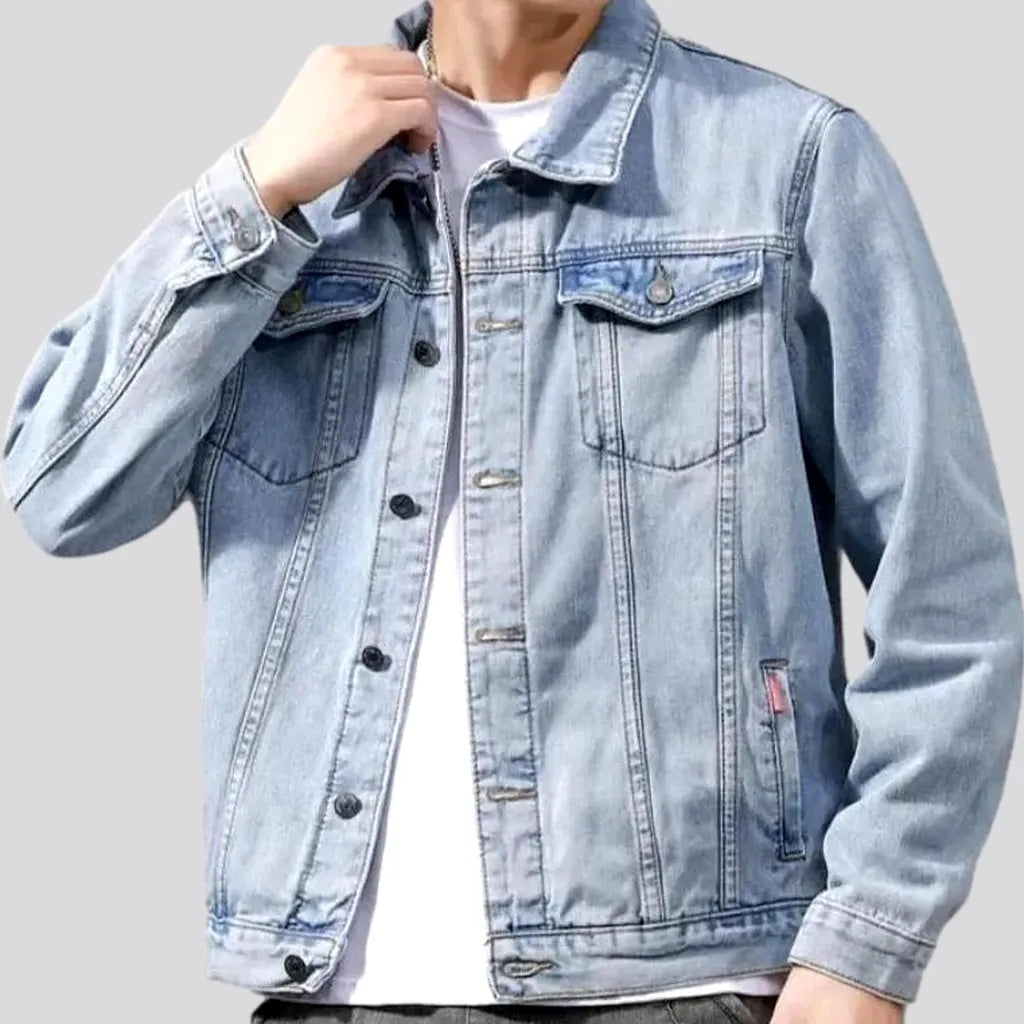 Classic sanded men's jean jacket | Jeans4you.shop