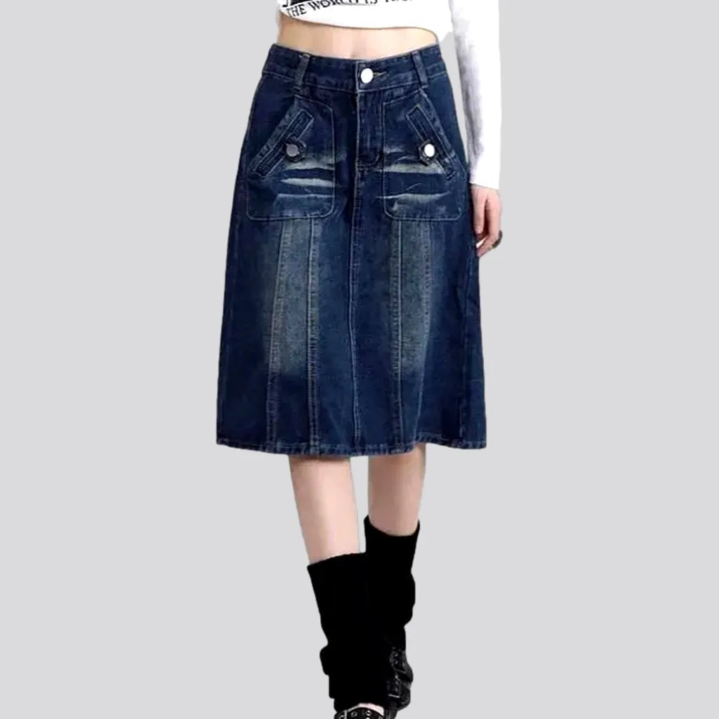 Classic sanded women's jeans skirt | Jeans4you.shop