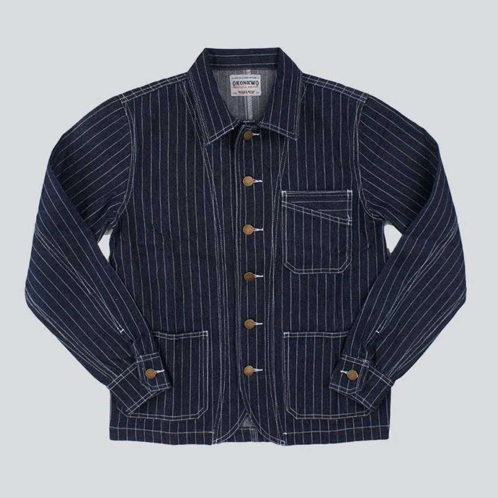 Classic striped men's denim jacket | Jeans4you.shop