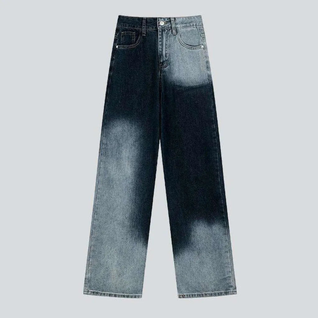 Cloud bleach baggy women's jeans | Jeans4you.shop