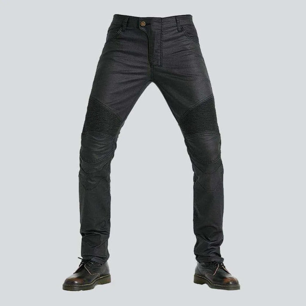 Coated denim men's biker jeans | Jeans4you.shop