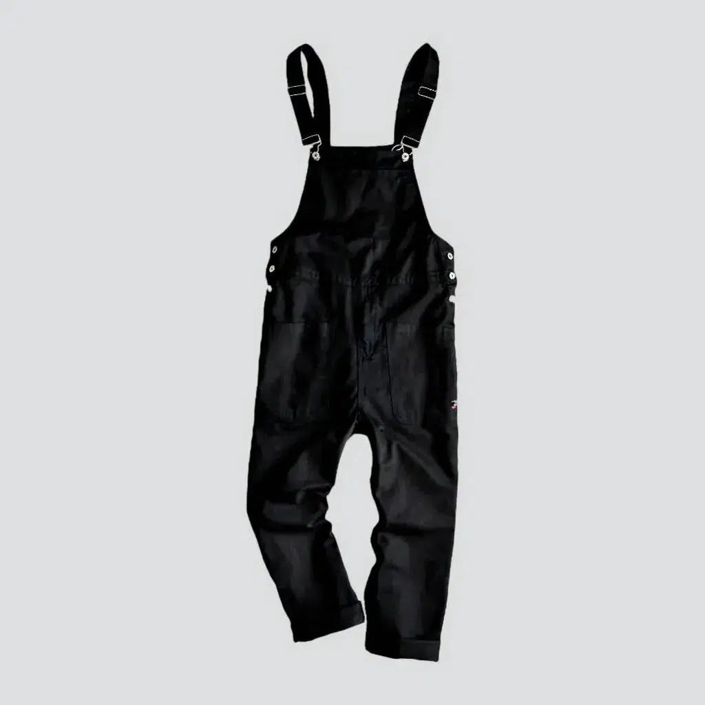 Color black men's denim jumpsuit | Jeans4you.shop