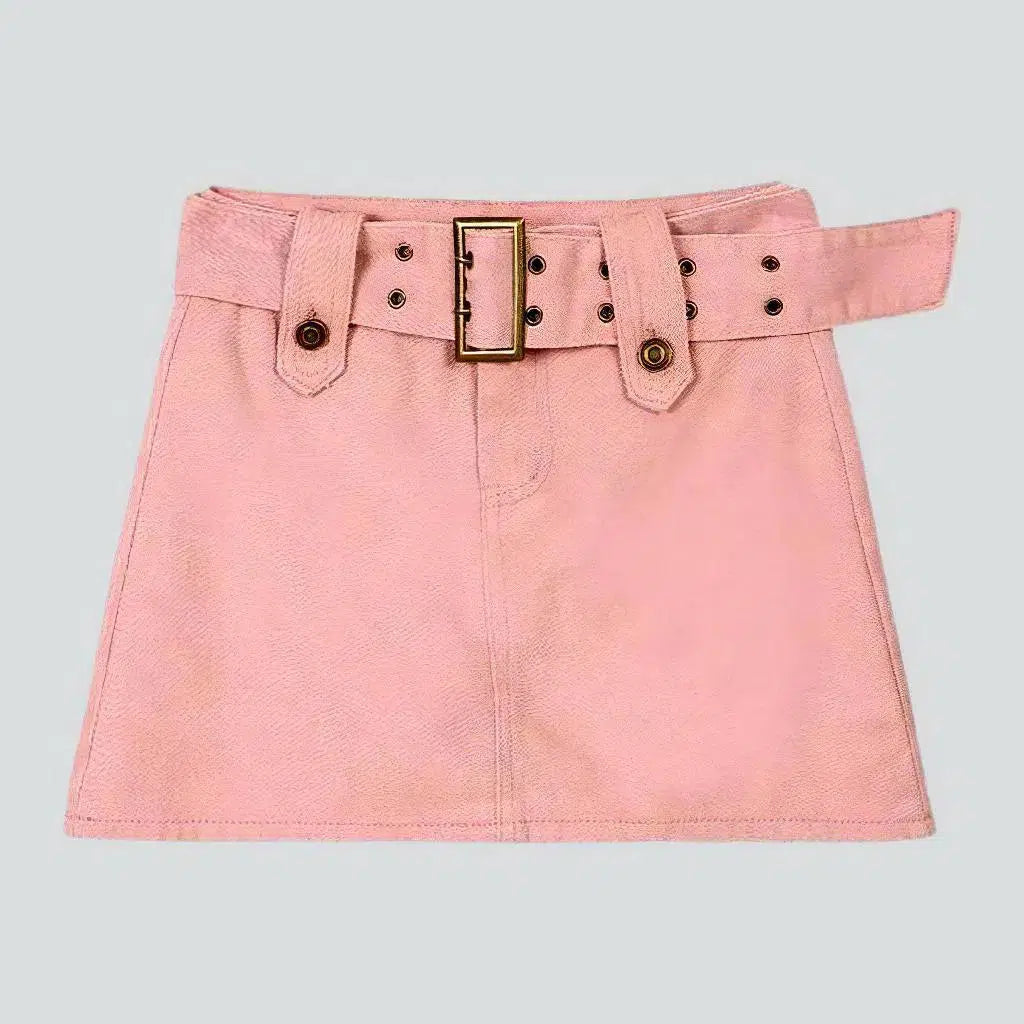 Color mid-waist jeans skirt
 for women | Jeans4you.shop