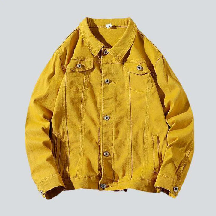 Color oversized men's denim jacket | Jeans4you.shop
