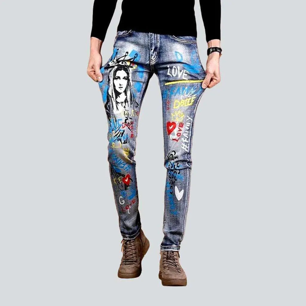 Color print stretchy men's jeans | Jeans4you.shop