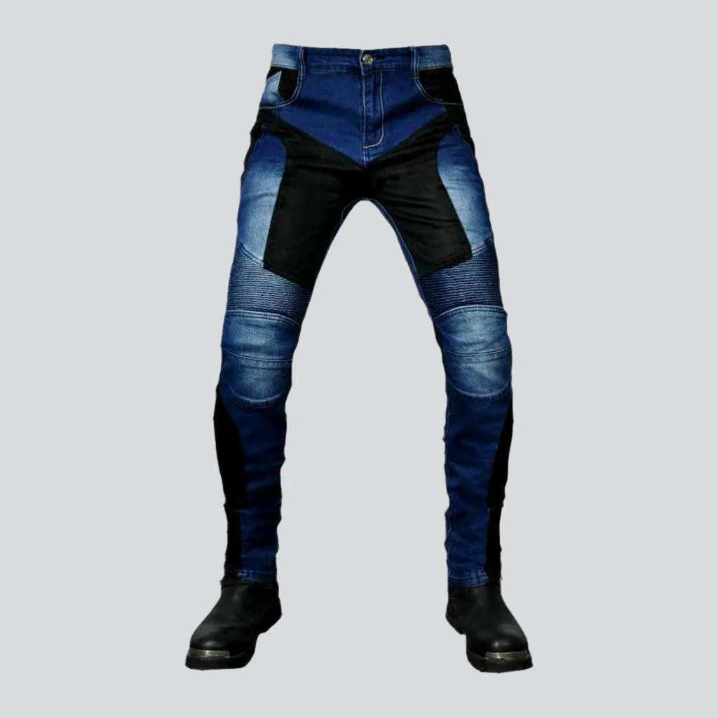 Color protective men's moto jeans | Jeans4you.shop