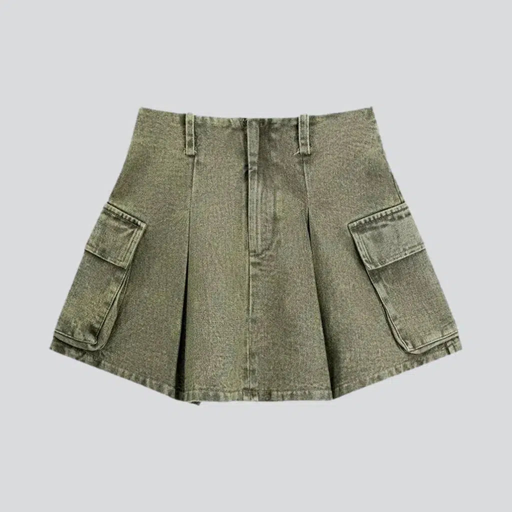 Color vintage women's denim skirt | Jeans4you.shop