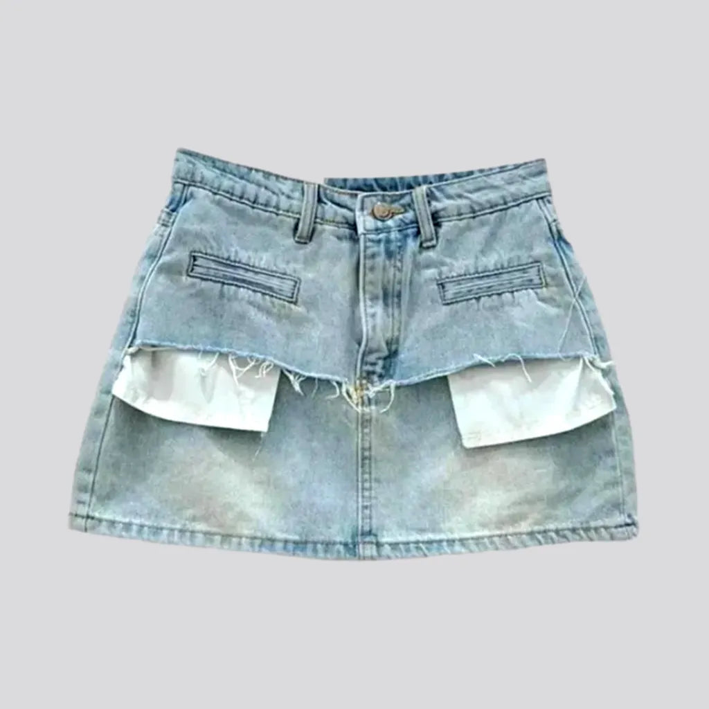 Color y2k jean skort
 for women | Jeans4you.shop