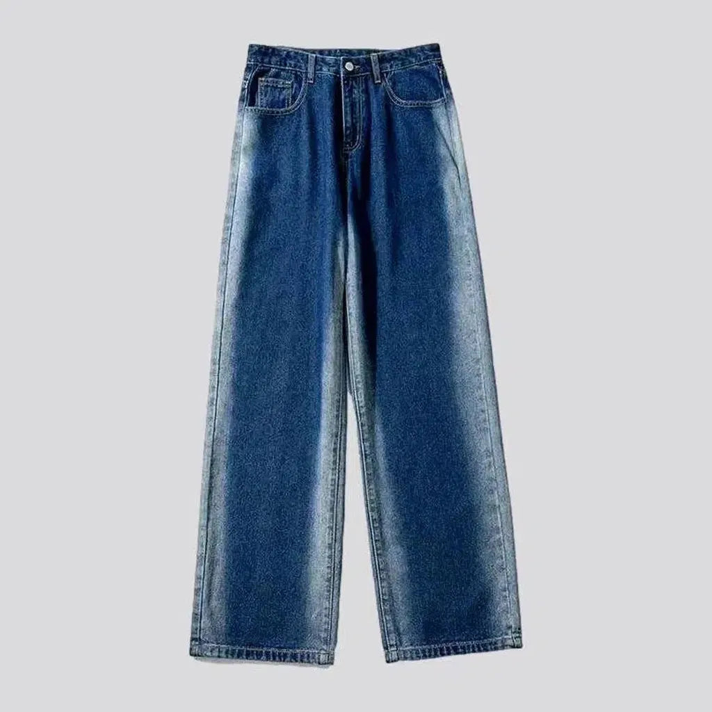 Contrast-bands men's baggy jeans | Jeans4you.shop