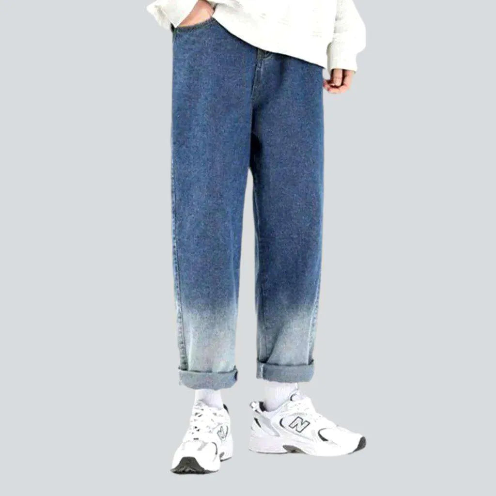 Contrast hem men's baggy jeans | Jeans4you.shop