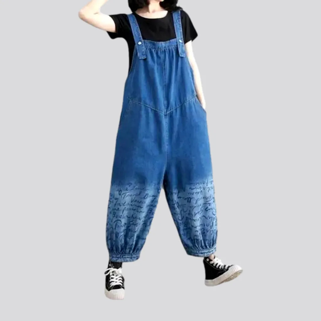 Contrast jean jumpsuit
 for women | Jeans4you.shop
