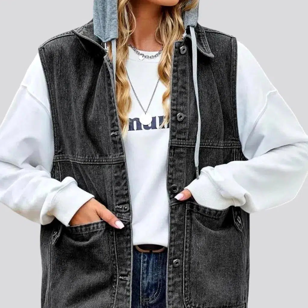 Cotton-sleeves fashion women's jean jacket | Jeans4you.shop