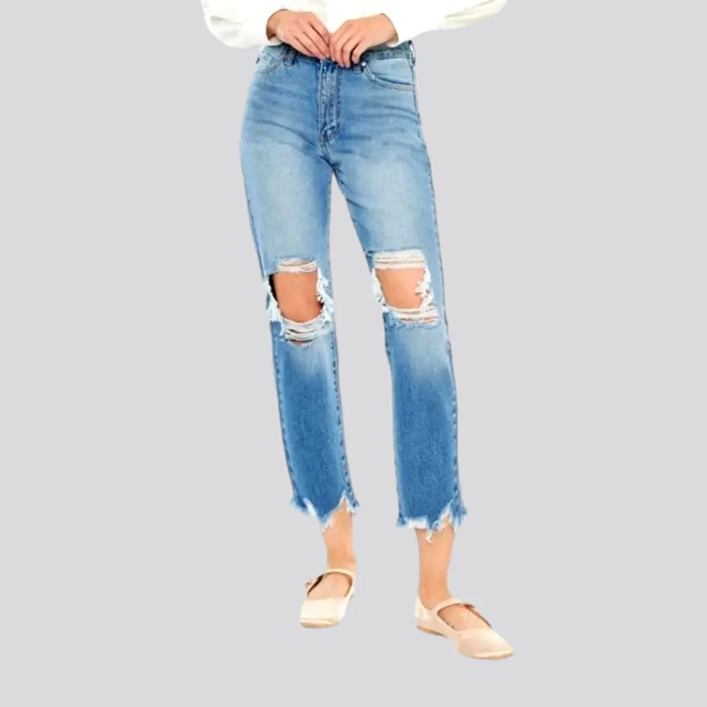 Cropped-bottoms women's light-wash jeans | Jeans4you.shop