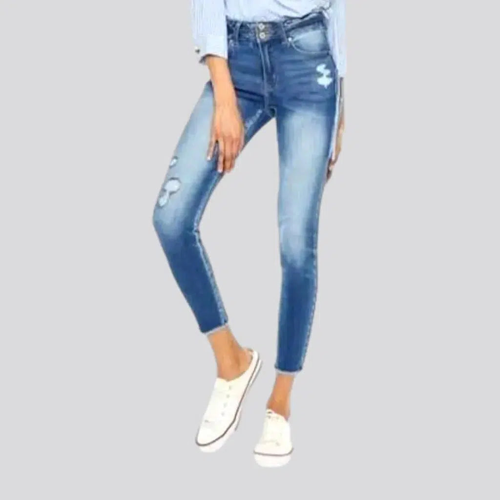 Cutoff-bottoms distressed jeans
 for women | Jeans4you.shop