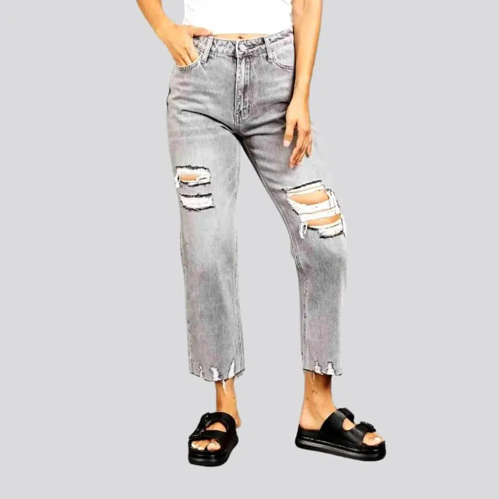 Cutoff-bottoms grunge jeans
 for ladies | Jeans4you.shop