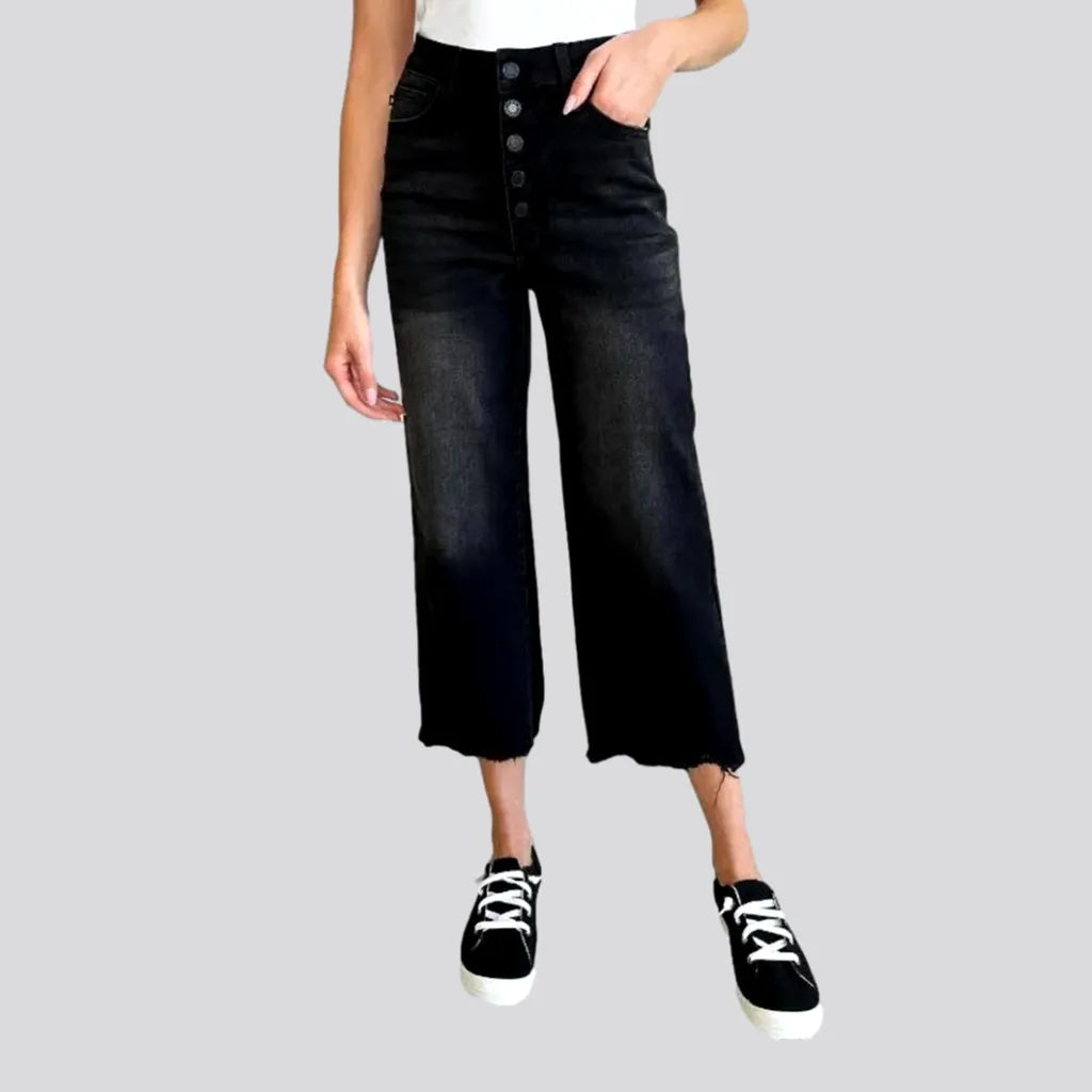 Cutoff-bottoms high-waist jeans
 for women | Jeans4you.shop