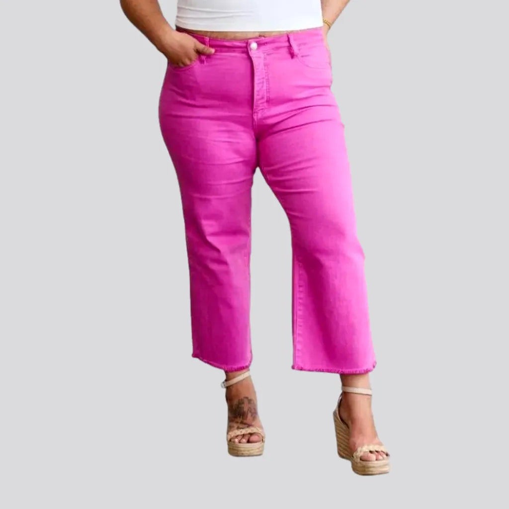 Cutoff-bottoms women's color jeans | Jeans4you.shop