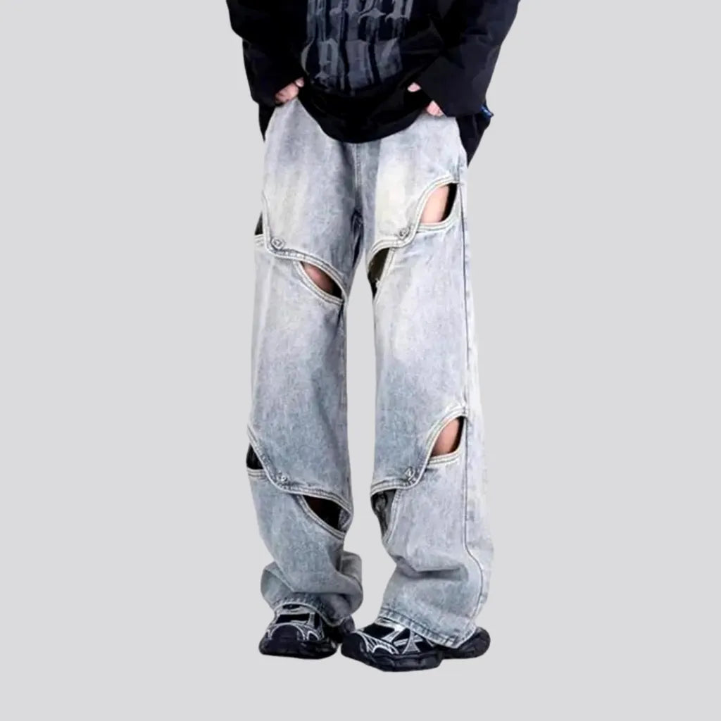 Cutout men's high-waist jeans | Jeans4you.shop