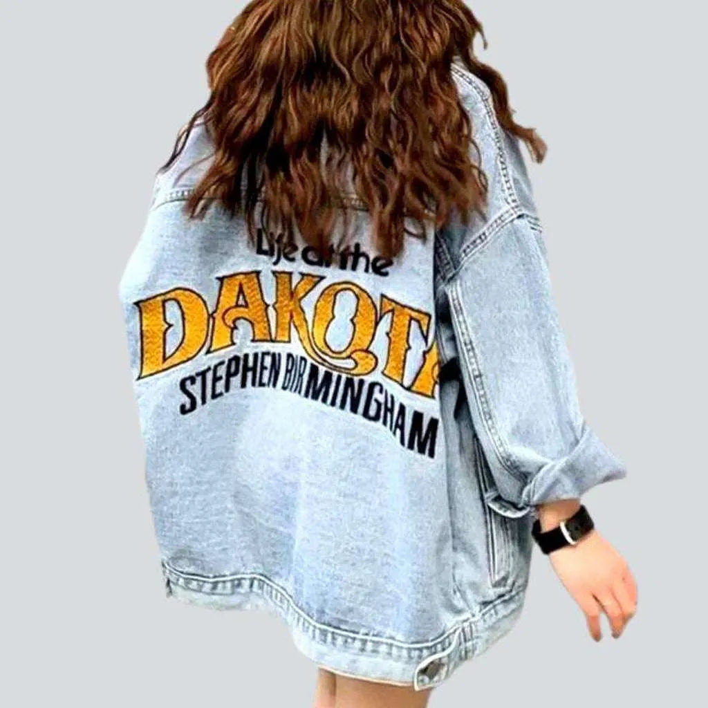 Dakota back print denim jacket | Jeans4you.shop
