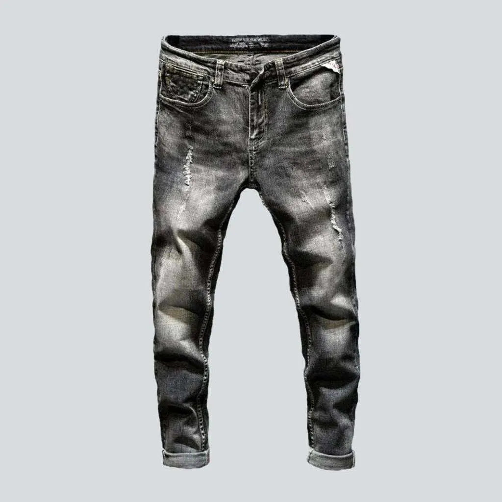 Men's Grey Ripped Jeans - Spring 2024 – Jeans4you.shop
