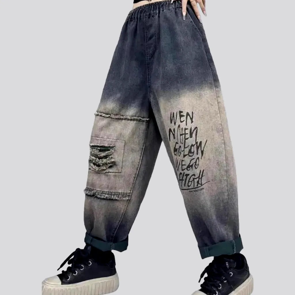Dark-grey street denim pants
 for women | Jeans4you.shop