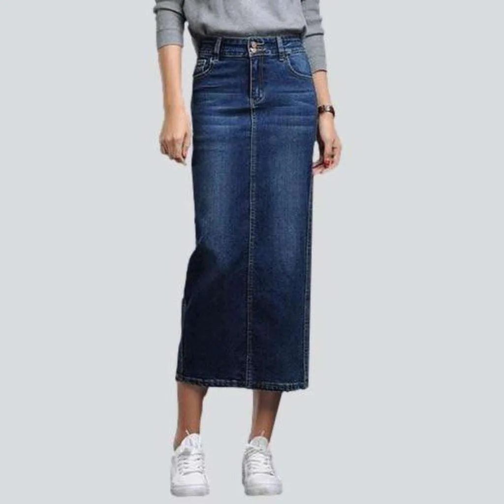Dark long women's jeans skirt | Jeans4you.shop