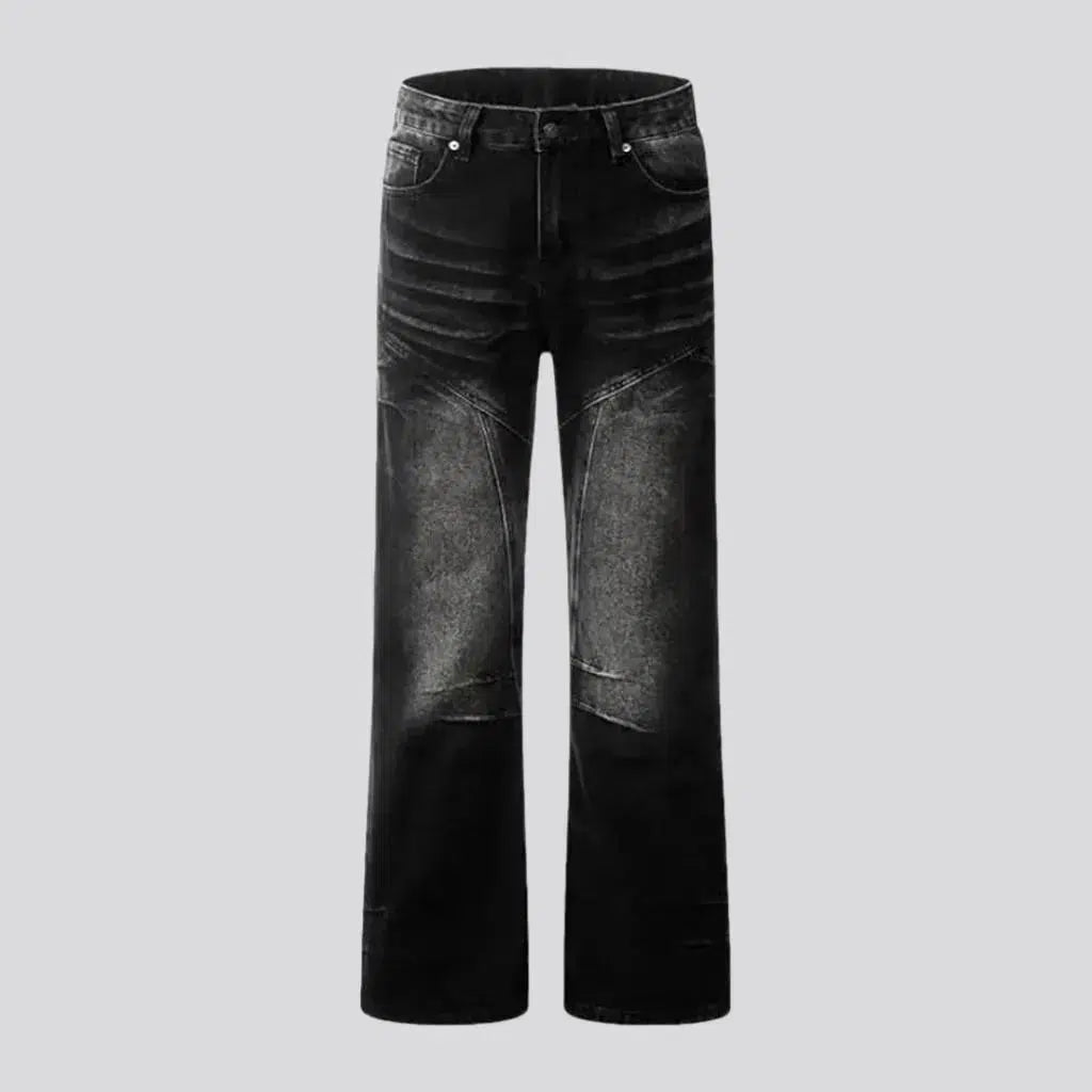 Dark men's sanded jeans | Jeans4you.shop