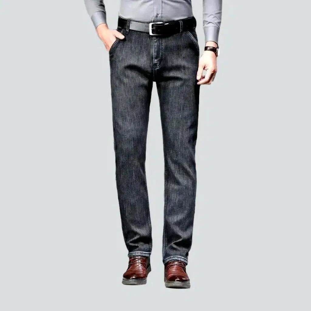 Dark men's stonewashed jeans | Jeans4you.shop