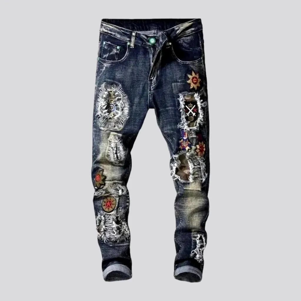 Dark-wash mid-waist jeans
 for men | Jeans4you.shop
