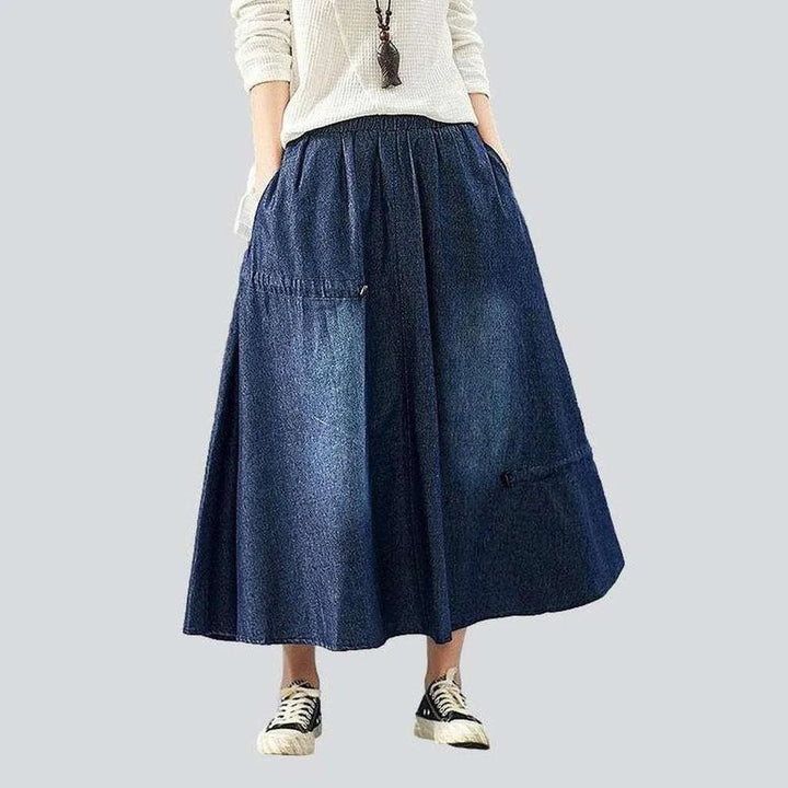 Dark wash street style skirt | Jeans4you.shop