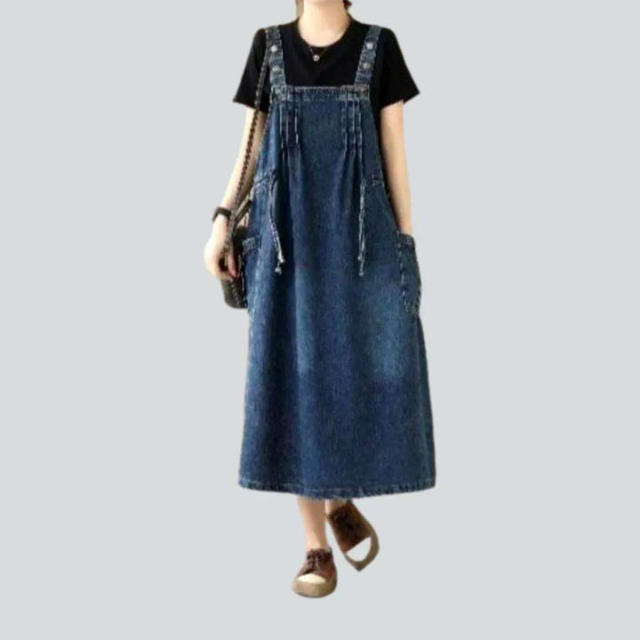 Dark wash urban denim dress | Jeans4you.shop