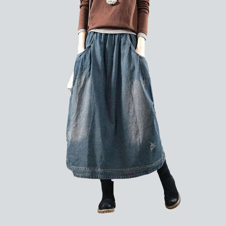 Dark wash urban denim skirt | Jeans4you.shop