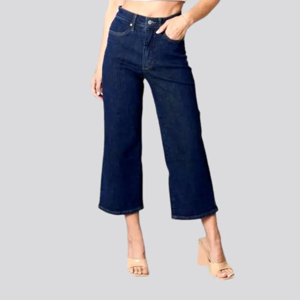 Dark-wash wide-leg jeans
 for ladies | Jeans4you.shop