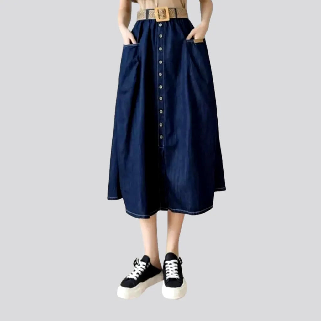 Dark-wash women's jeans skirt | Jeans4you.shop
