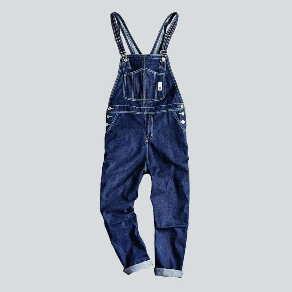 Denim blue men's bib overall | Jeans4you.shop