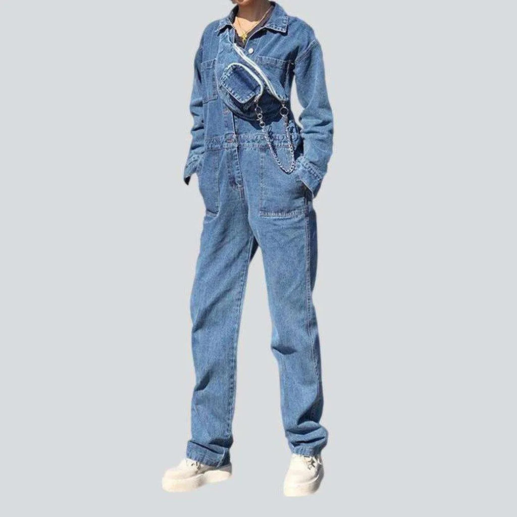 Denim overall with waist bag | Jeans4you.shop