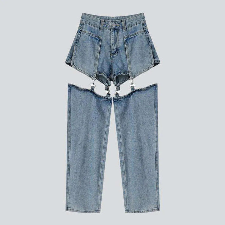 Detachable leg women's baggy jeans | Jeans4you.shop