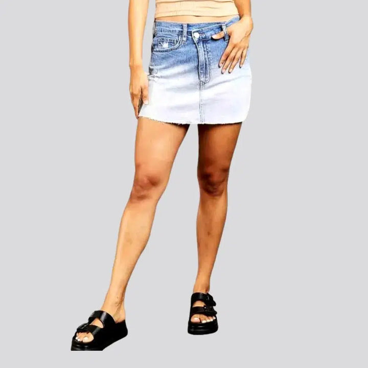 Dip-dyed women's denim skirt | Jeans4you.shop