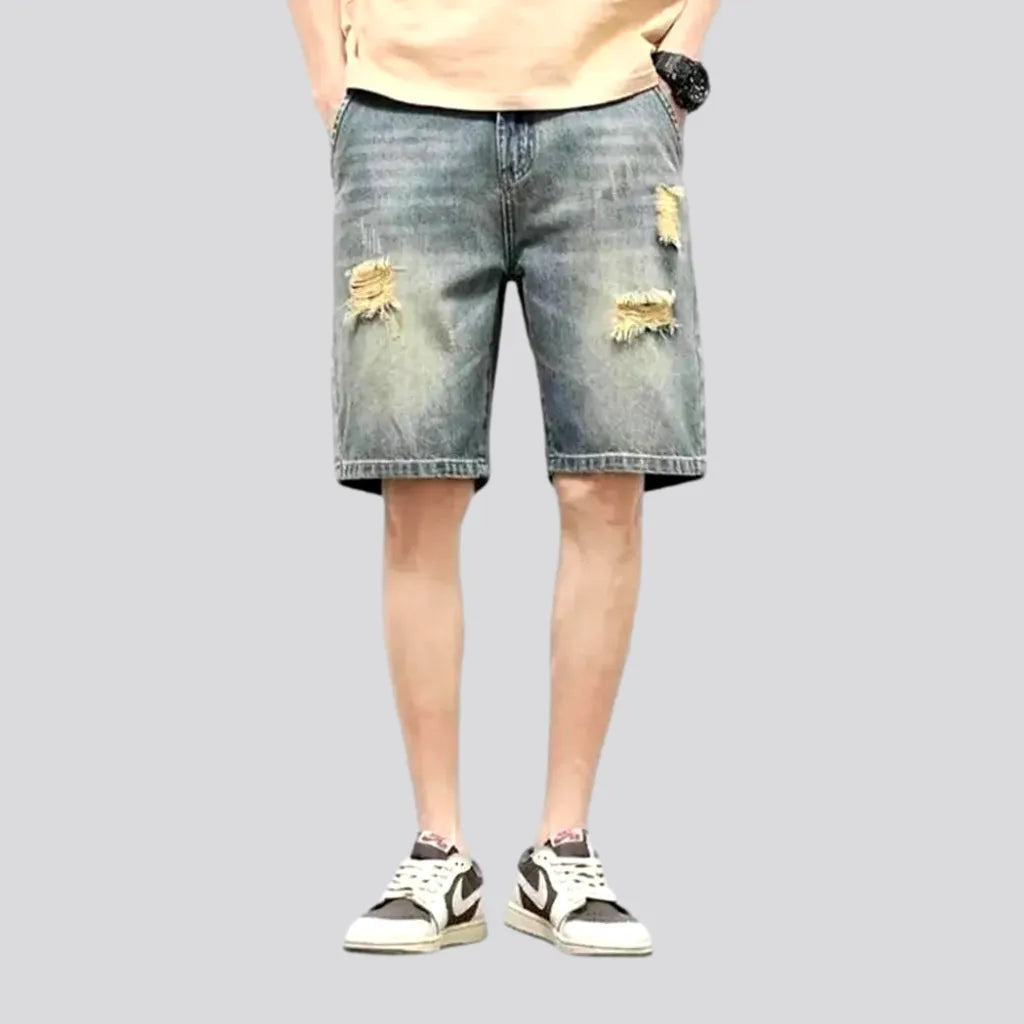 Distressed baggy men's denim shorts | Jeans4you.shop