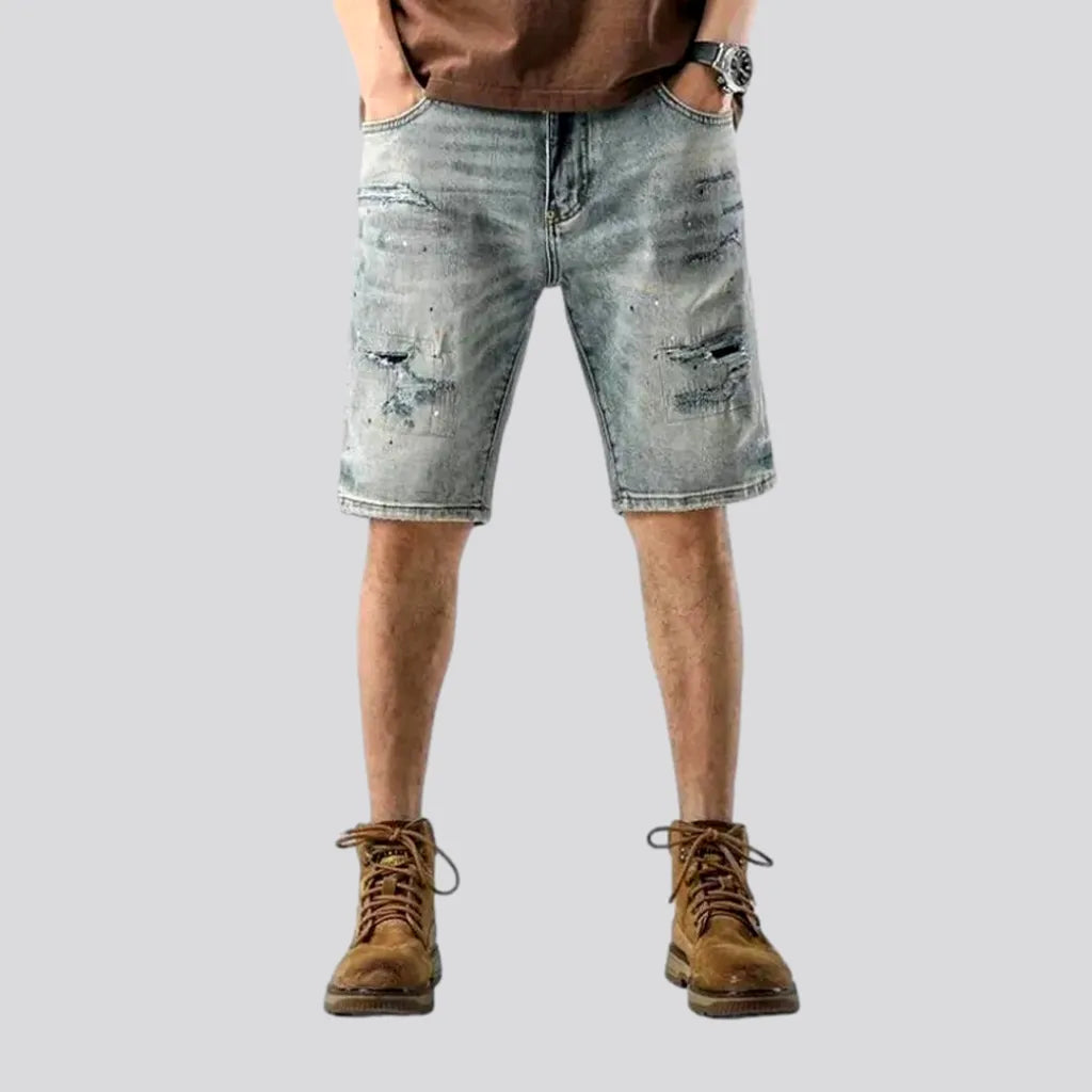 Distressed baggy men's jeans shorts | Jeans4you.shop