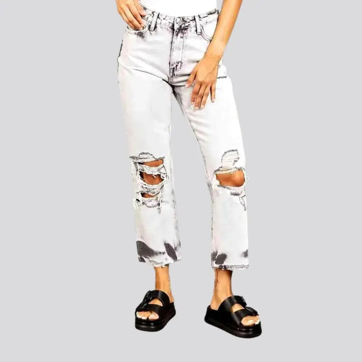 Distressed bleached jeans
 for women | Jeans4you.shop