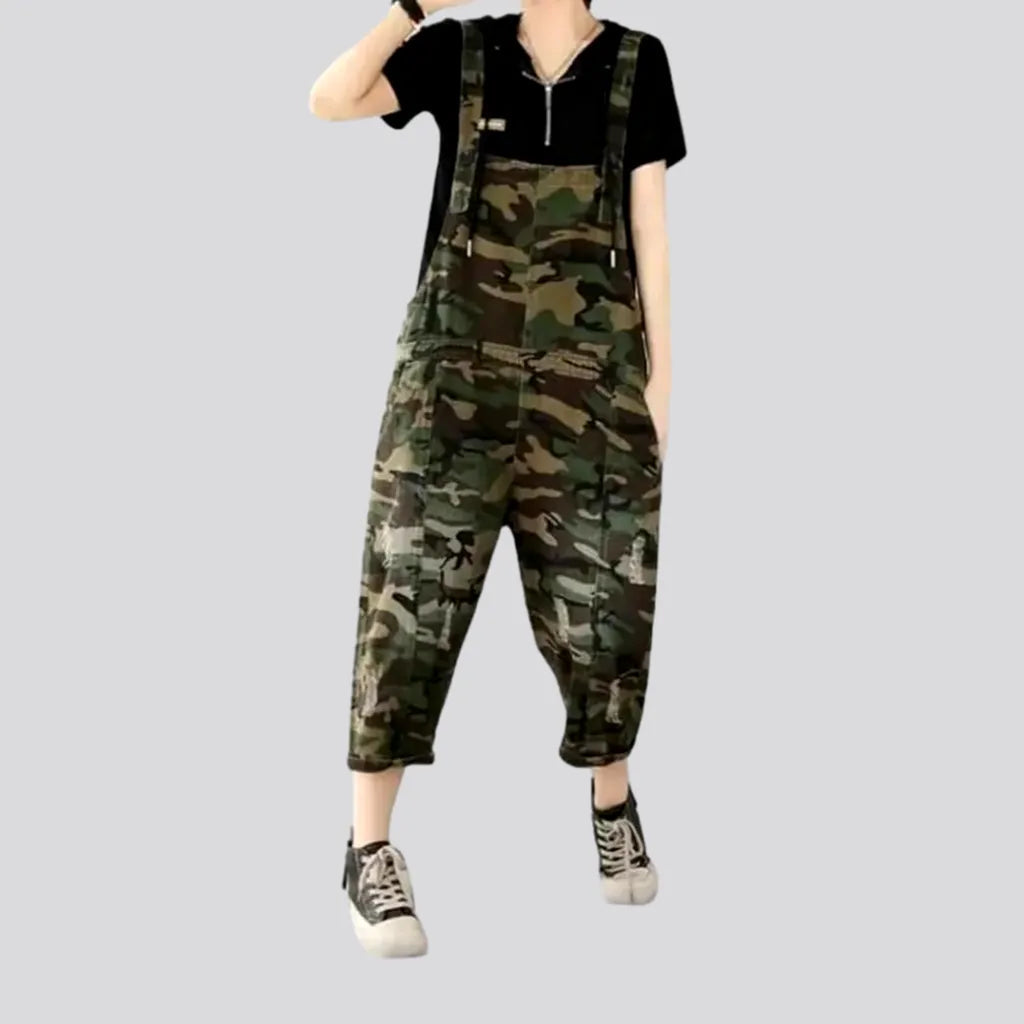 Distressed denim jumpsuit
 for ladies | Jeans4you.shop