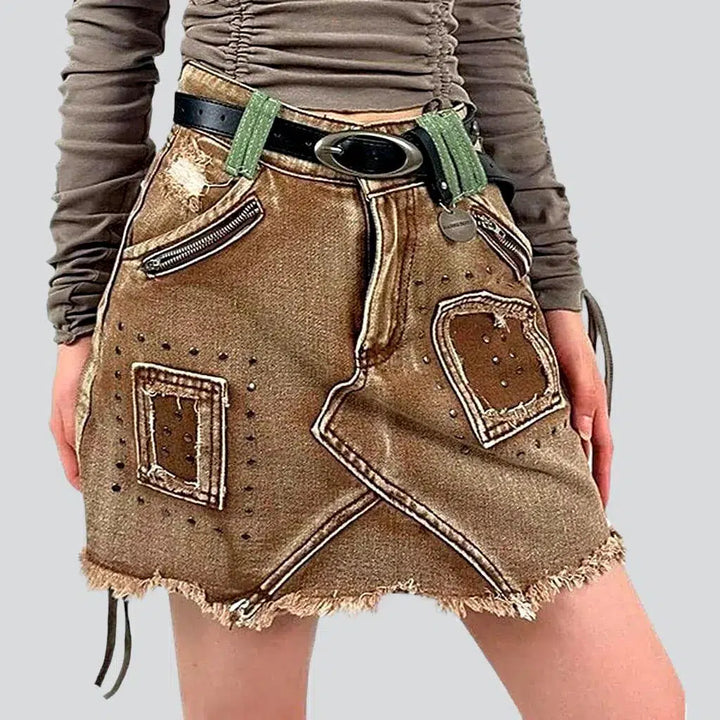 Distressed denim skirt
 for ladies | Jeans4you.shop