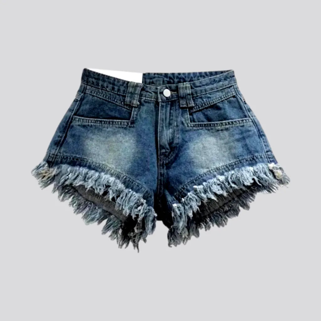 Distressed-hem jeans shorts
 for women | Jeans4you.shop