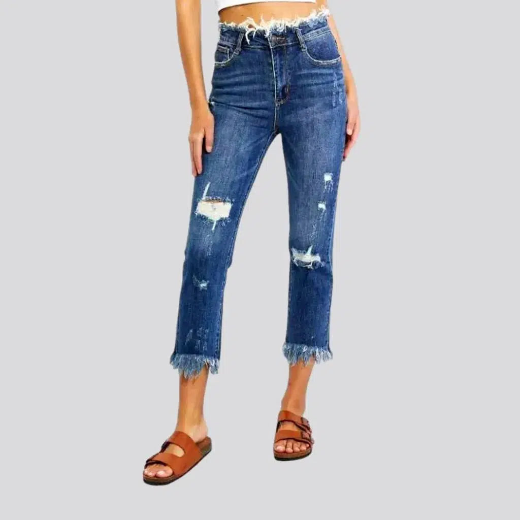 Distressed medium-wash jeans
 for women | Jeans4you.shop
