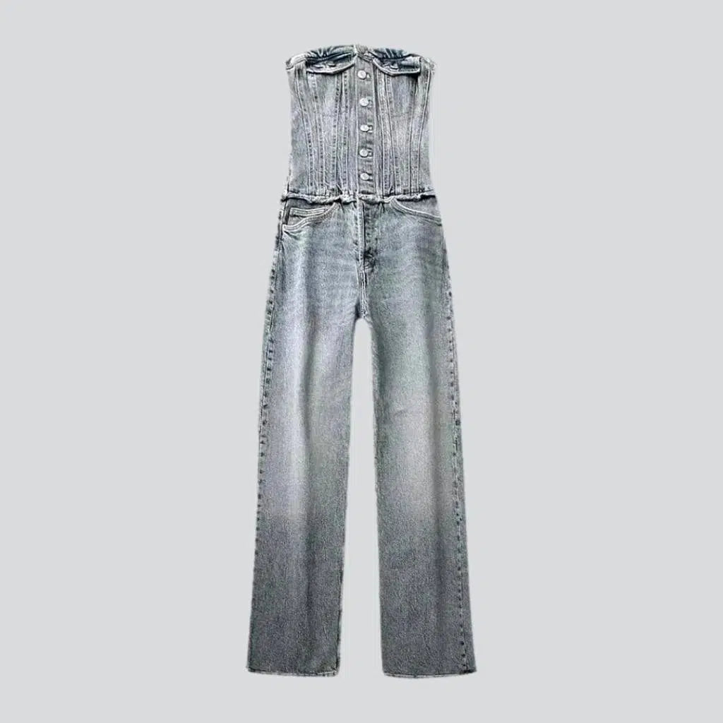 Distressed straight jeans overall
 for women | Jeans4you.shop