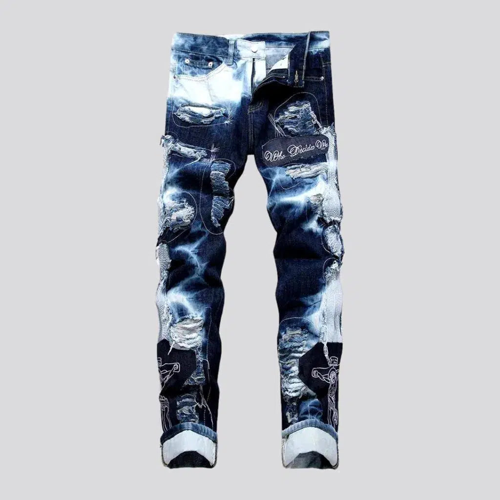 Distressed tie-dyed jeans
 for men | Jeans4you.shop