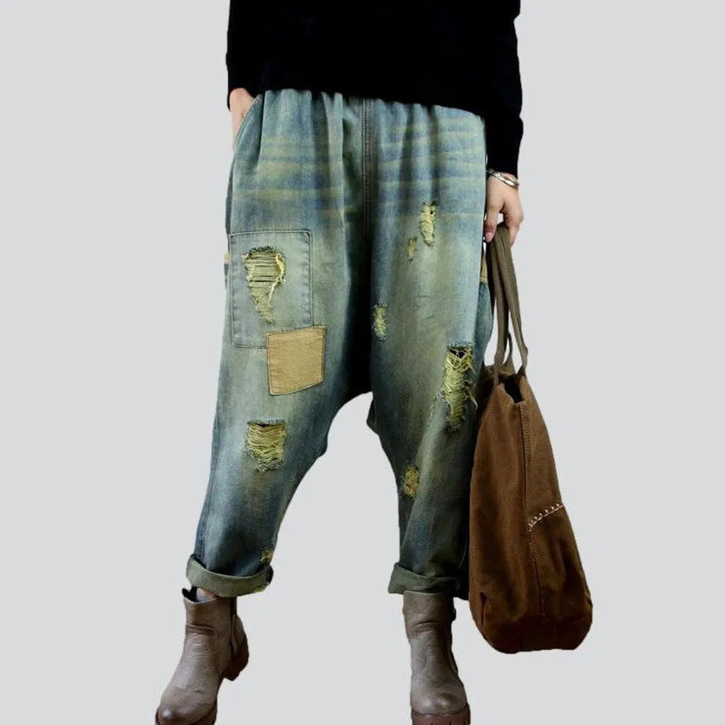 Distressed vintage harem denim pants | Jeans4you.shop